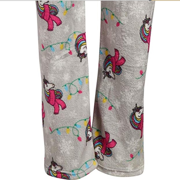 Unicorn Plush Lounge Pajama Pants NWT - Picture 5 of 9